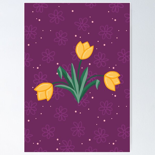 Dutch Tulips in Purple Poster