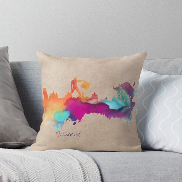 Item preview, Madrid skyline art colored designed and sold by JBJart.
