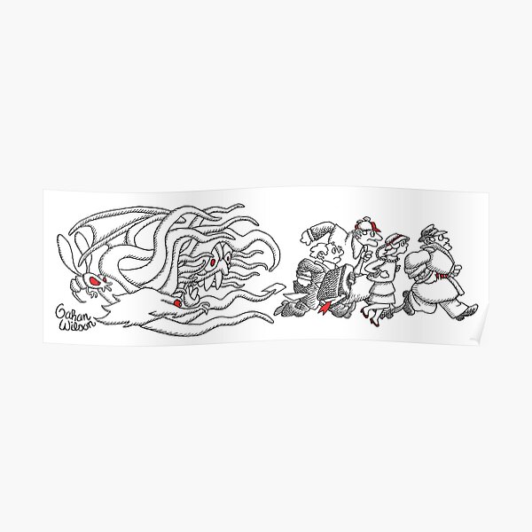 Gahan Wilson Art 2: THEM - Investigators Flee the Mythos Poster