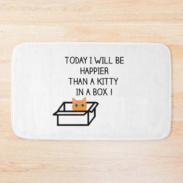 Item preview, Happier than a kitty in a box CATS designed and sold by Bebichic.