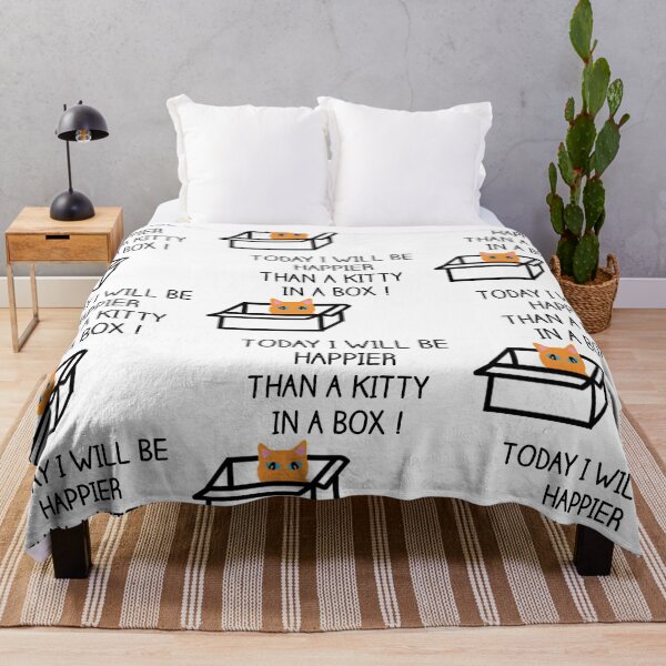 Item preview, Happier than a kitty in a box CATS designed and sold by Bebichic.
