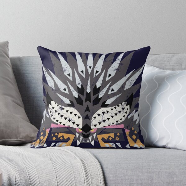 Monster Hunter World Iceborne Ruiner Nergigante Kanji Throw Pillow