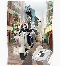 Kekkai Sensen - Leonardo, Zapp and Zed on vespa Poster