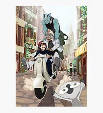Kekkai Sensen - Leonardo, Zapp and Zed on vespa Photographic Print