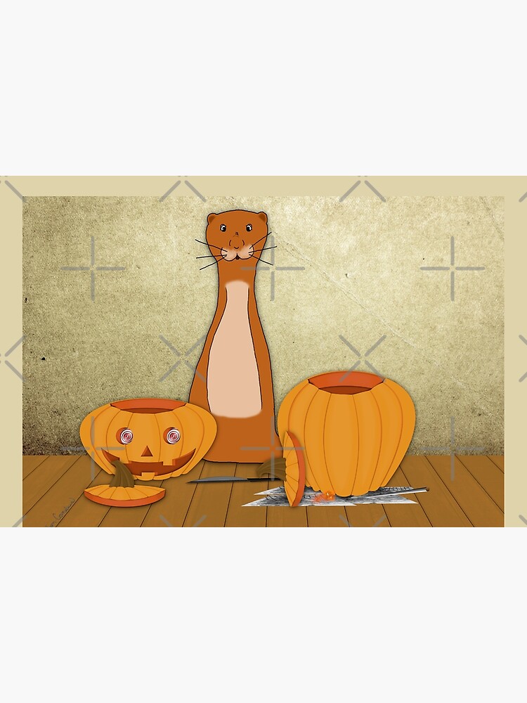 Oliver The Otter Carves a Pumpkin by ButterflysAttic