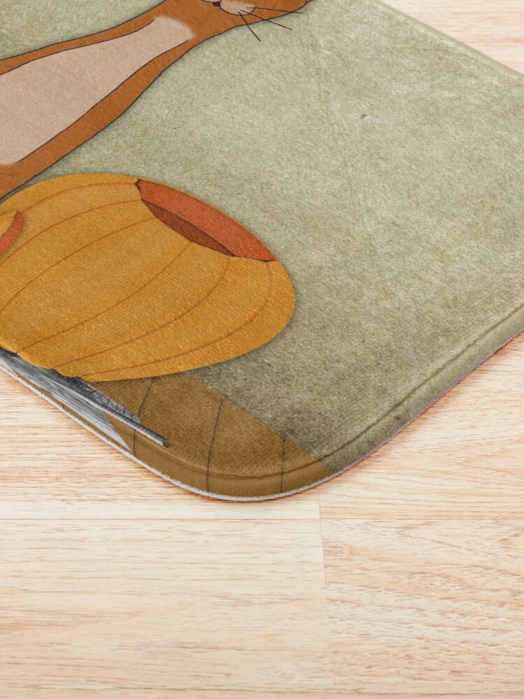 Alternate view of Oliver The Otter Carves a Pumpkin Bath Mat