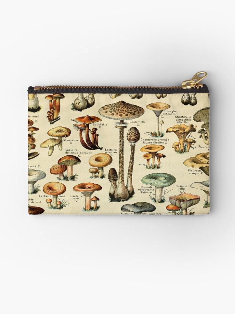 Thumbnail 1 of 4, Zipper Pouch, Mushrooms designed and sold by Michaela Grove.