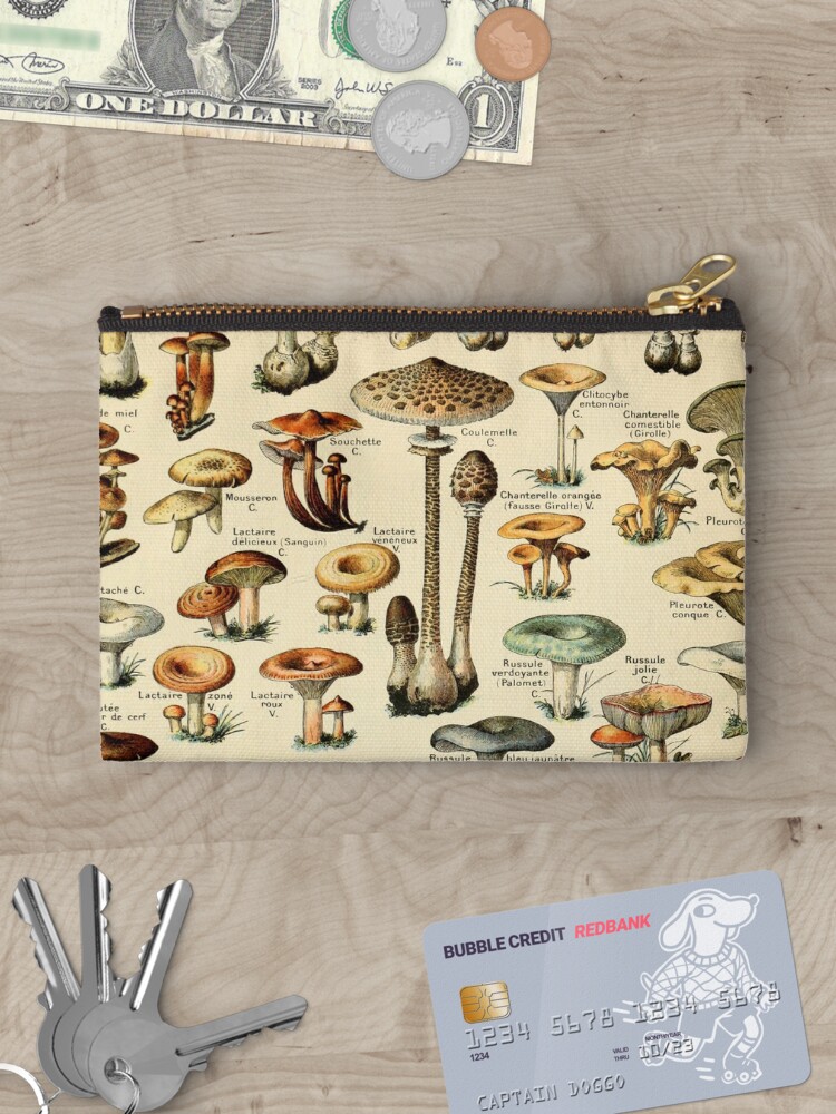 Thumbnail 3 of 4, Zipper Pouch, Mushrooms designed and sold by Michaela Grove.