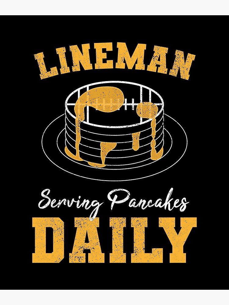 football-lineman-serving-pancakes-daily-poster-by-tonks1984-redbubble