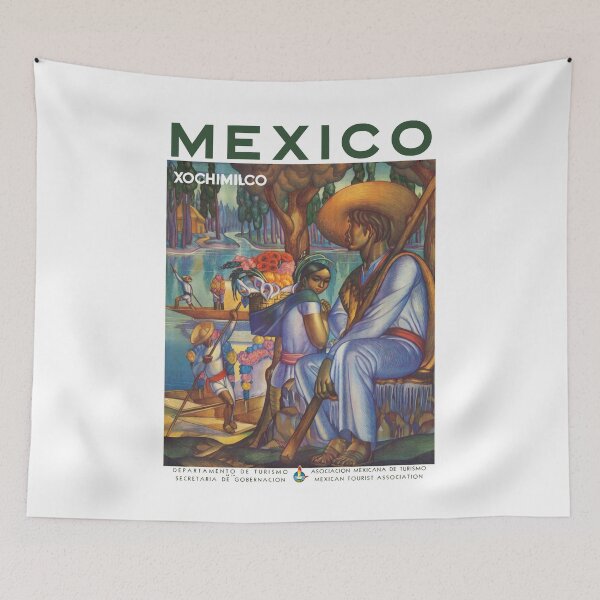 Item preview, VINTAGE MEXICO TRAVEL Poster, Mexico Mexican Travel Art Poster or Canvas Print, Vintage Travel Posters designed and sold by 12thStFactory.