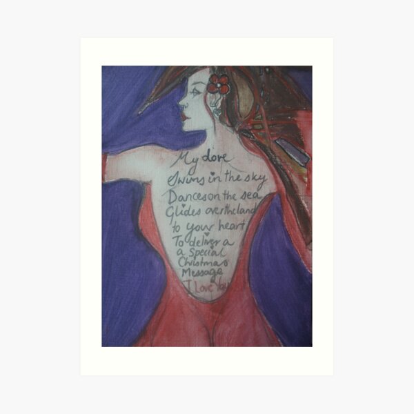 Christmas Love Poem Tattoo Art Print