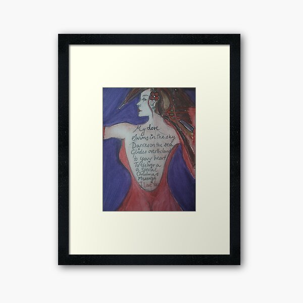 Christmas Love Poem Tattoo Framed Art Print