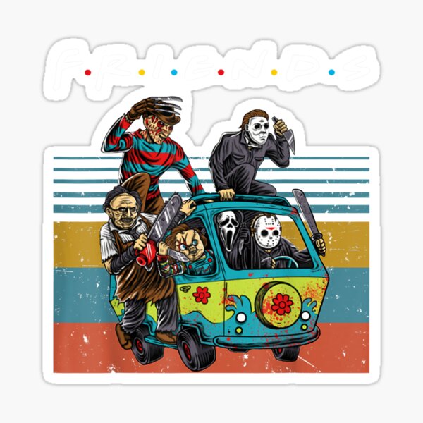Friends IT Halloween, Horror Movie Characters Sticker