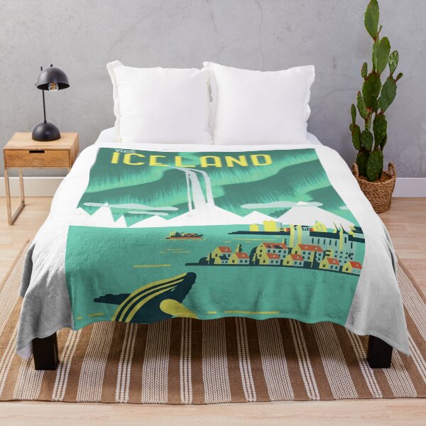 Artikelvorschau, VINTAGE ISLAND REISEPOSTER, Visit Iceland Reisekunstposter oder Leinwanddruck, Vintage Reiseposter entworfen und verkauft von 12thStFactory.