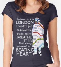 London Underground Map Sherlock Women's Fitted Scoop T-Shirt