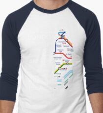 London Underground Map Sherlock Men's Baseball ¾ T-Shirt