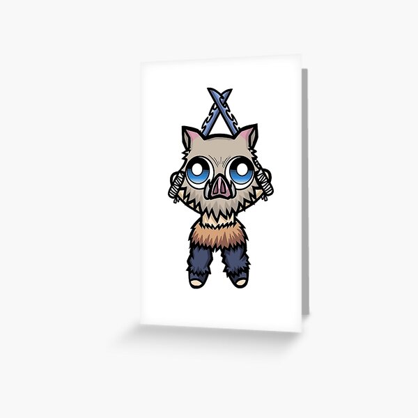 Inosuke Cute Greeting Cards | Redbubble