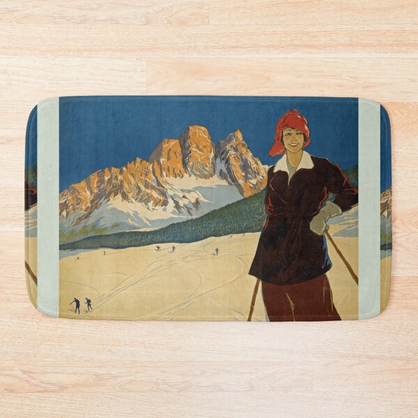 Item preview, Vintage Italian skiing poster designed and sold by Vintage Designs +.