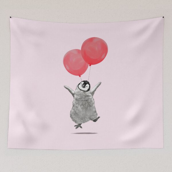 Item preview, Flying Baby Penguin in Pink designed and sold by bignosework.