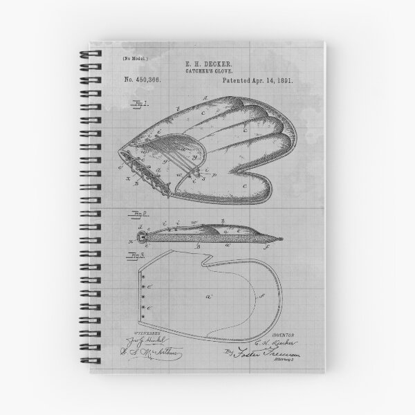 Item preview, Base Ball Catcher´s Glove Patent Year 1891 designed and sold by drawspots.