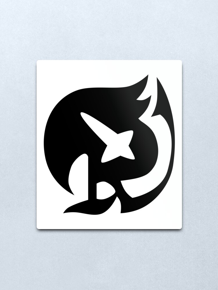 Fairy Tail Raven Symbol Metal Print By Elizaldesigns Redbubble