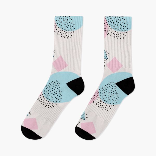 Item preview, Scandinavian Retro Pink and Turquoise Black designed and sold by Pink Pineapple Works.