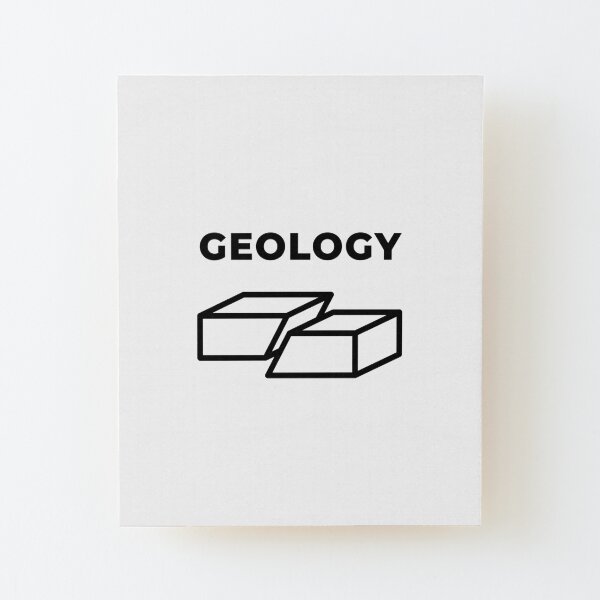 Geology (Inverted) Wood Mounted Print