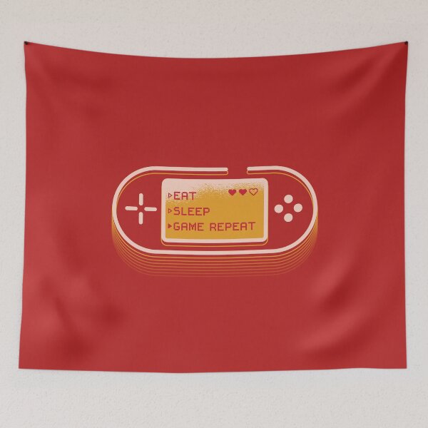 Item preview, gamer   joystick : "eat, sleep, game repeat" designed and sold by FFelder.