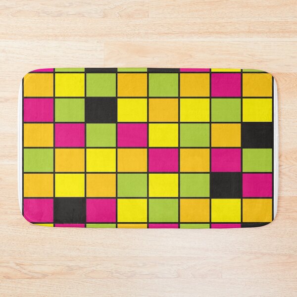 Item preview, Bright Neon Colored Squares Pattern designed and sold by ValeriesGallery.