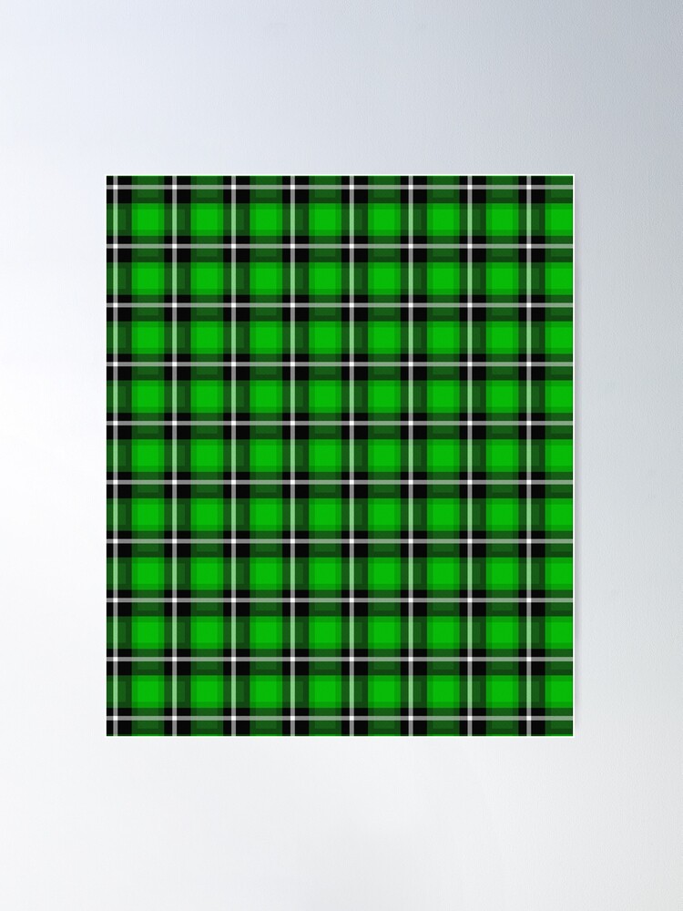 Poster Green plaid pattern 