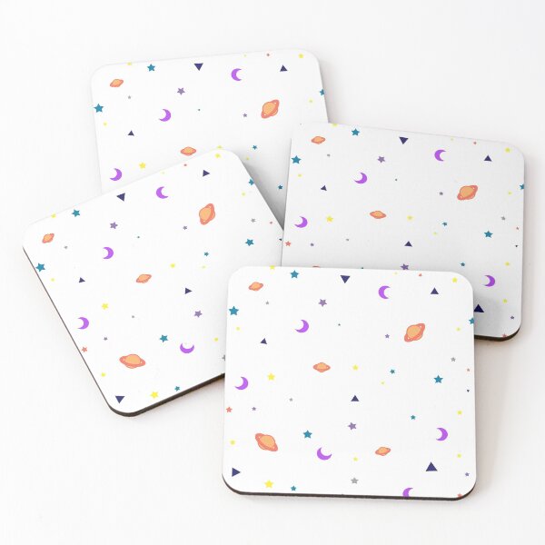 Item preview, Univers Cool Pattern Stars Planet Space Clear White designed and sold by Bebichic.
