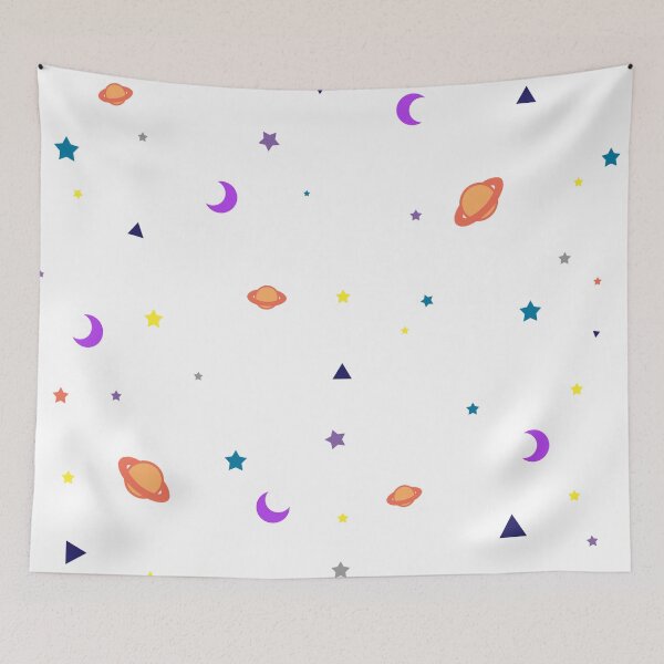 Item preview, Univers Cool Pattern Stars Planet Space Clear White designed and sold by Bebichic.