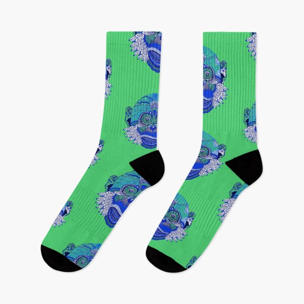 Item preview, MONKEY COLLECTION BLUE GREEN INDIE FEATHER designed and sold by Bebichic.