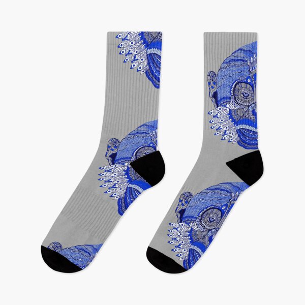 Item preview, MONKEY COLLECTION BLUE INDIE FEATHER designed and sold by Bebichic.