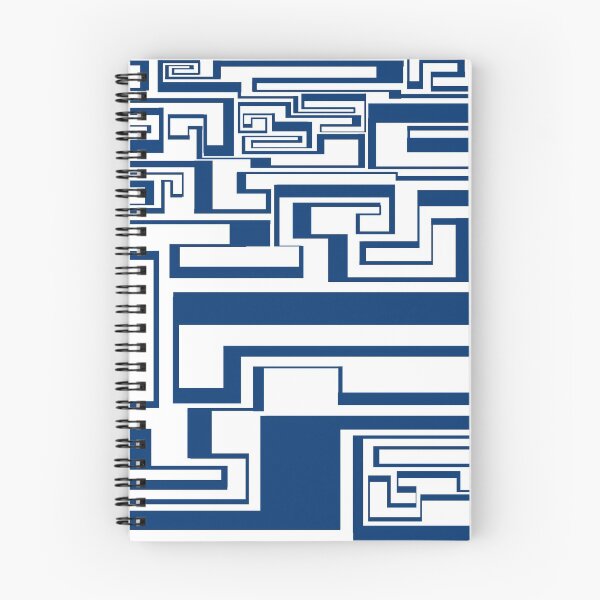 Item preview, Dark Blue Maze Continuous Line Design designed and sold by maiawright-art.