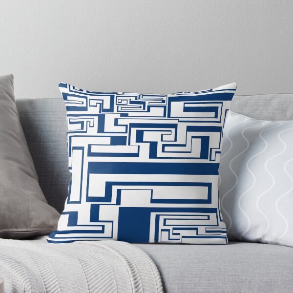 Item preview, Dark Blue Maze Continuous Line Design designed and sold by maiawright-art.