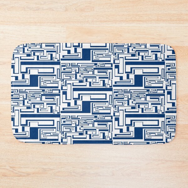 Item preview, Dark Blue Maze Continuous Line Design designed and sold by maiawright-art.