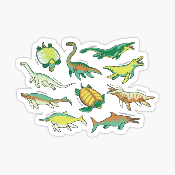 Prehistoric Marine Reptiles Sticker