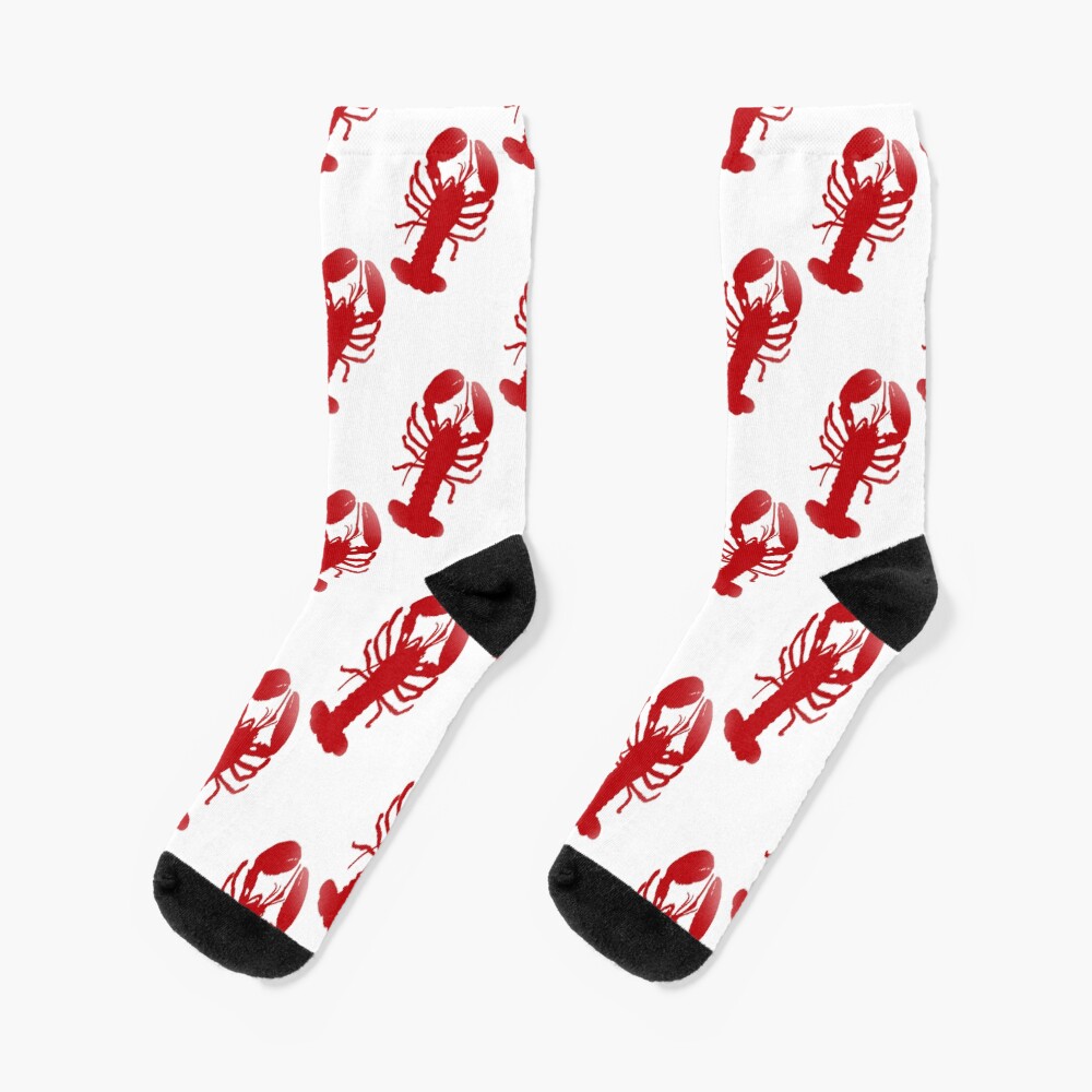 Red Lobster Repeating Pattern Socks