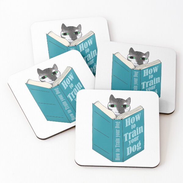 Item preview, Funny Cute Cat Reading 'How to Train Your Dog' Book designed and sold by KittyCatsJoy.