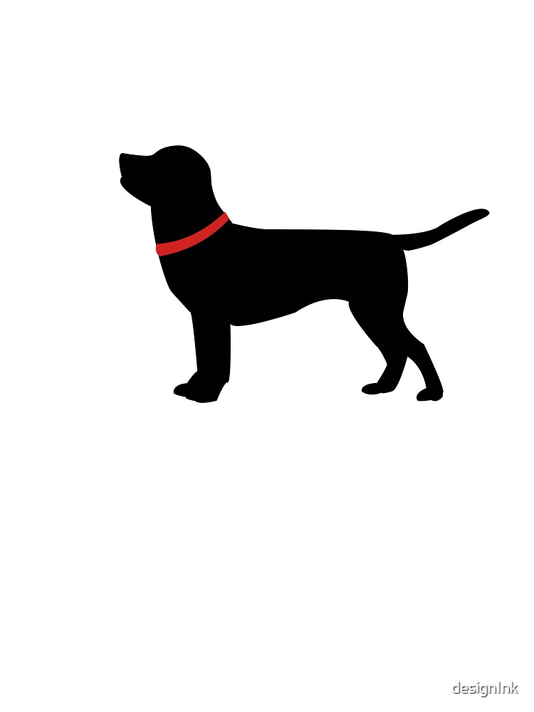 black lab red collar