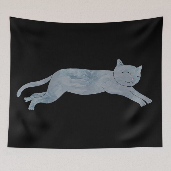Item preview, Beautiful Grey Sleepy Cat designed and sold by KittyCatsJoy.