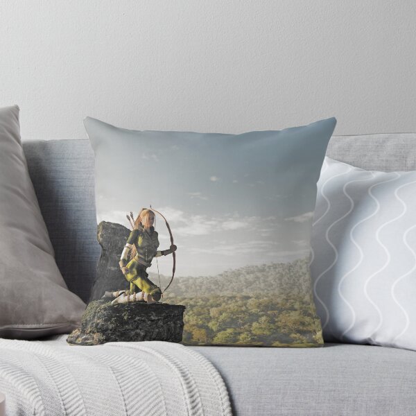 Item preview, Blonde Female Elf Archer above the Forest designed and sold by algoldesigns.
