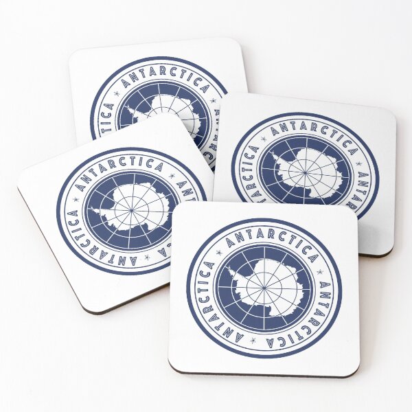 Item preview, Round Antarctica flag design - Blue designed and sold by redbraids.