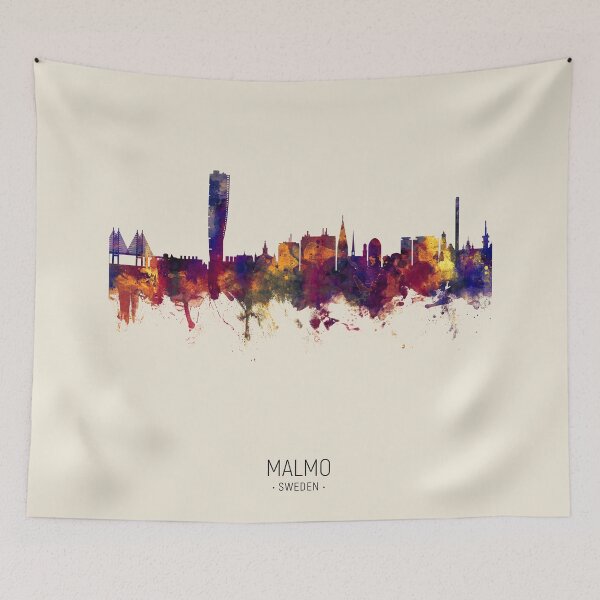 Item preview, Malmo Sweden Skyline designed and sold by ArtPrints.