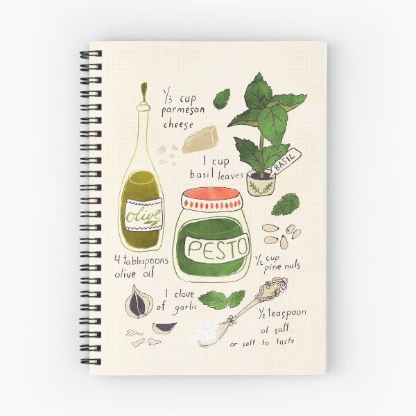 Item preview, Receta ilustrada de pesto. designed and sold by Lidiebug.