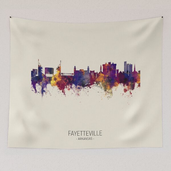 Artikelvorschau, Skyline von Fayetteville, Arkansas entworfen und verkauft von ArtPrints.