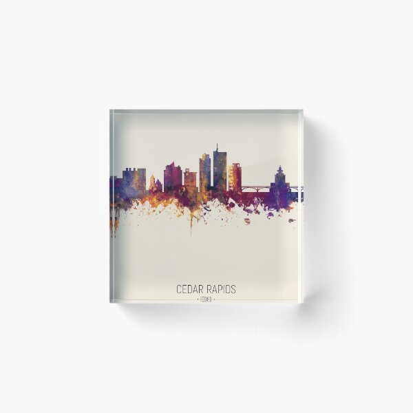Item preview, Cedar Rapids Iowa Skyline designed and sold by ArtPrints.
