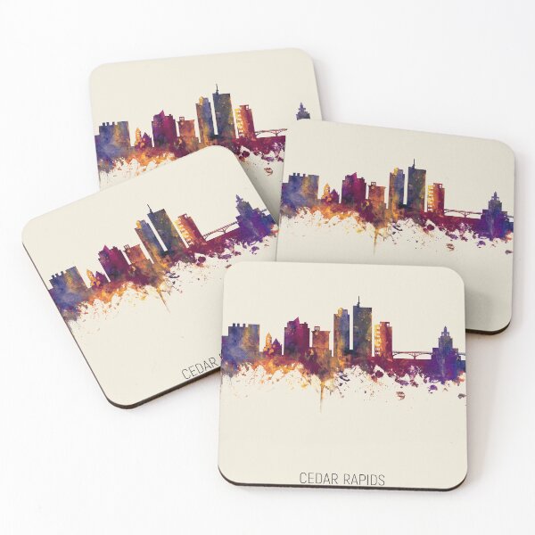 Item preview, Cedar Rapids Iowa Skyline designed and sold by ArtPrints.