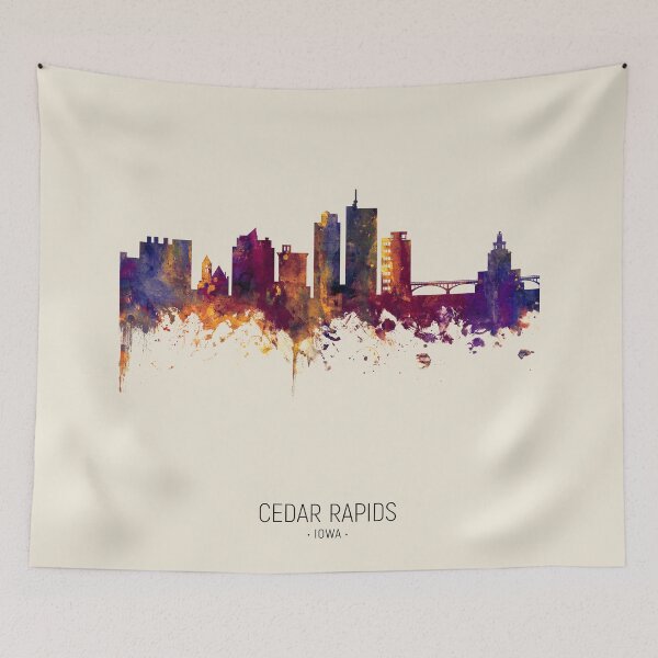 Item preview, Cedar Rapids Iowa Skyline designed and sold by ArtPrints.